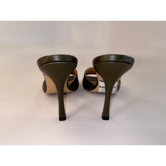 Bottega Veneta Leather Berry Sandal Slide Kaki Green Brown Size 36 New in Box - Picture 5 of 15